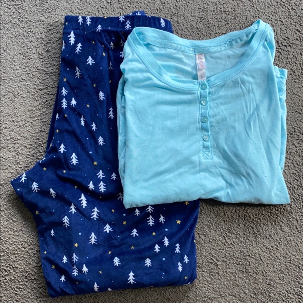 Blue Winter Pajama Set